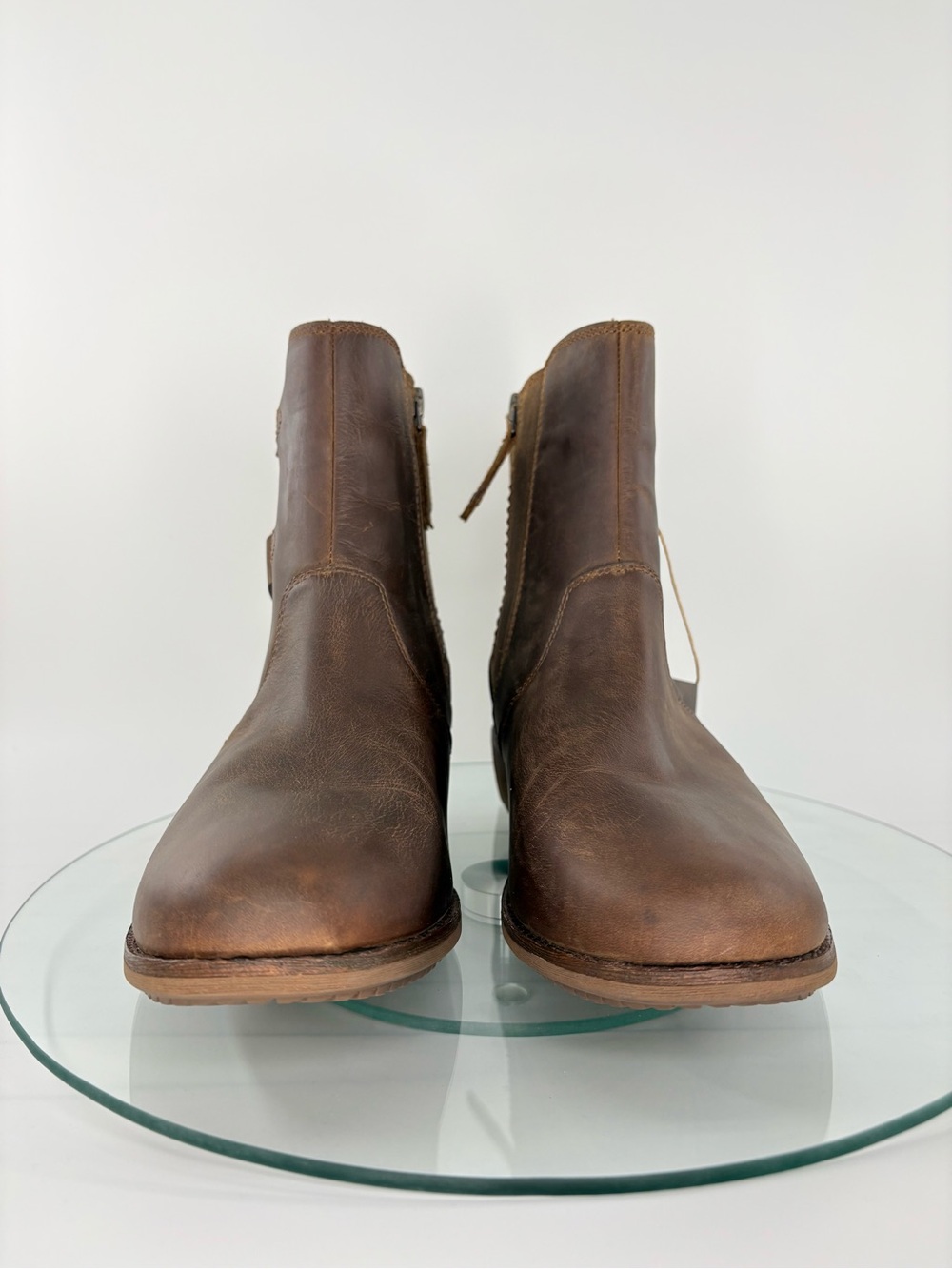Teva Ellery Waterproof Leather Ankle Boots Women’s 10 Brown Side Zip - Picture 2 of 9